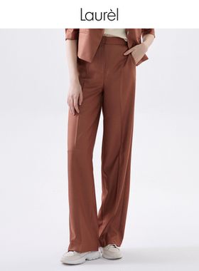 德国Laurel劳芮明星同款春秋通勤宽松直筒显瘦西装裤LWL332K01400