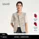 Laurel劳芮新款 小香风紫灰花纱背心LWD353B00700