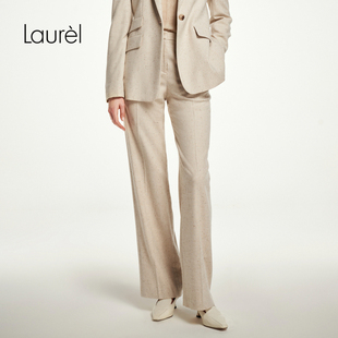 淡人羊毛直筒裤 Laurel劳芮新款 女LWL353K01700 Manteco羊毛