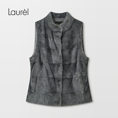 【丹麦紫金标水貂】Laurel劳芮新款水貂羽绒马甲LWL354S02200