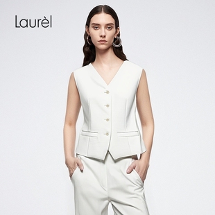 通勤气质马甲女LWD355B01300 Laurel早秋新款 长绒棉