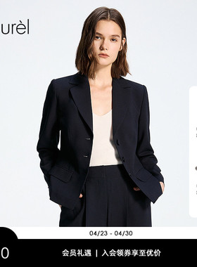 Laurel劳芮26春新款收腰短款修身西装LWD371T01400