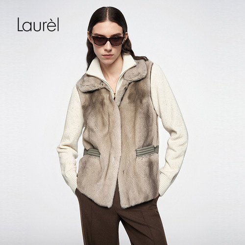 【丹麦紫金标水貂】Laurel劳芮25秋新款水貂毛皮马甲LWL354S00700
