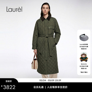 【锦纶】Laurel劳芮26春新款工装风灯芯绒长款棉服LWD371L00100