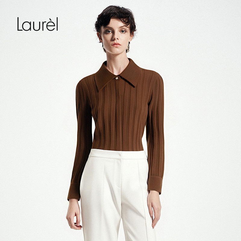【山羊绒】Laurel劳芮新款可露丽polo领针织衫女LWD356M03400