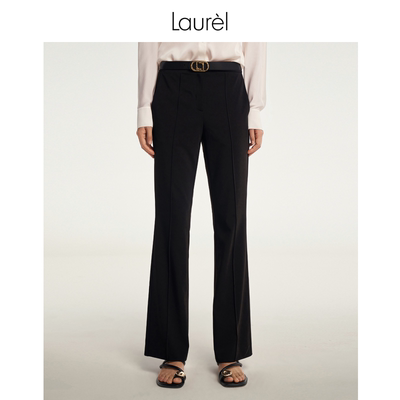 LAUREL秋冬抗皱垂坠简约喇叭裤