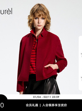 【羊毛羊绒】Laurel劳芮26春新款西式立领短款大衣LWL371T06300