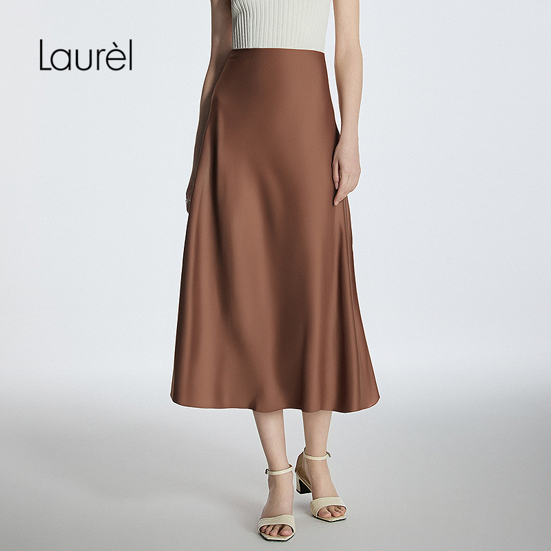 【三醋酯纤维】Laurel劳芮25秋新款缎面伞裙高智感女LWD365Q20000