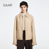 Laurel劳芮秋冬新款 皮毛一体外套女LWD354R01200