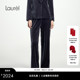 Laurel劳芮新款 柔雾灰丝绒直筒裤 女LWL361K04400