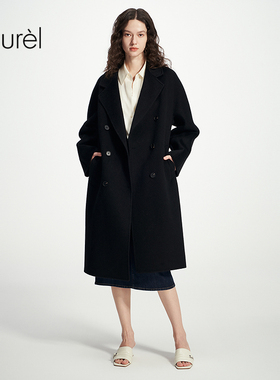 【绵羊毛】Laurel劳芮新款气质长款羊毛大衣女LWD343D02300