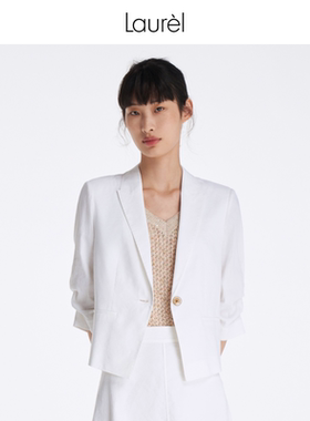 Laurel劳芮春夏法式气质五分袖截短西服外套女LWL342T00800