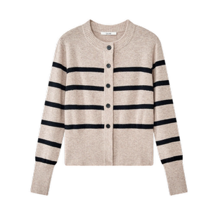 Laurel劳芮新款航海条纹针织外套LWD353M01700