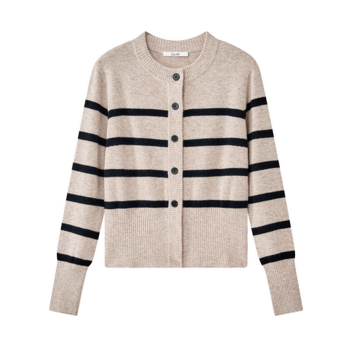 Laurel劳芮新款航海条纹针织外套LWD353M01700