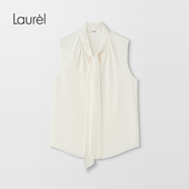 飘带上衣女LWD355C02500 浅春系无袖 桑蚕丝 Laurel劳芮款