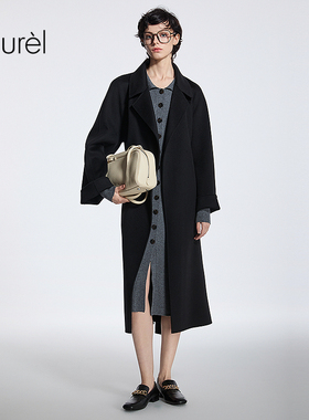 【山羊绒】Laurel劳芮新款经典系带长款大衣LWD364D02100