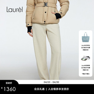 Laurel劳芮新款新款简约运动风弯刀裤LWD363K02000