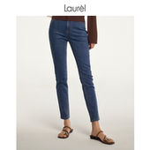 Laurel劳芮经典 LWD356K04700 老钱蓝色铅笔牛仔裤
