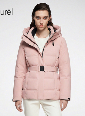 【白鹅绒】Laurel劳芮26春新款工装风收腰连帽羽绒服LWD354L203DX