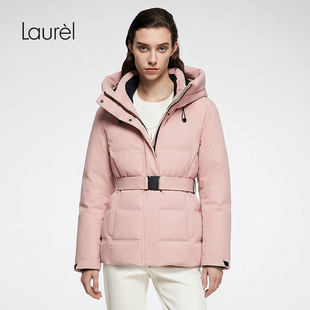 【白鹅绒】Laurel劳芮新款工装风收腰连帽羽绒服LWD354L203DX