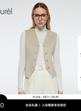 【绵羊毛】Laurel劳芮新款羊毛绒马甲LWD364D01700