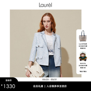 西装 Laurel劳芮秋粗花呢航海短款 外套LWD346T10600 小香风