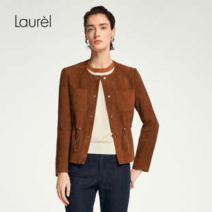 Laurel劳芮新收腰复古可露丽美拉德外套女LWL353X02500 羊皮革