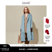 毛呢大衣女LWDD00300 长款 美丽诺羊毛 Laurel劳芮秋冬法式