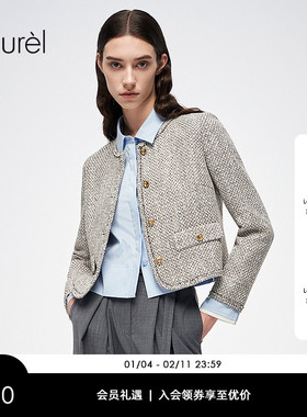 【藏地星耀花呢】Laurel劳芮新款复古箱型短外套LWL363W02200