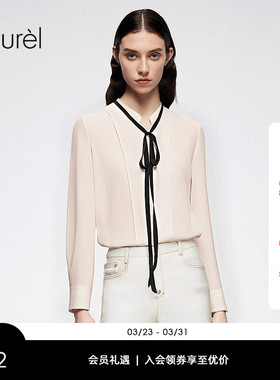 Laurel劳芮新款优雅飘带领衬衫LWD366C20300