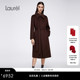 大衣LWD363D03800 翻领系带直筒长款 绵羊毛 Laurel劳芮新款
