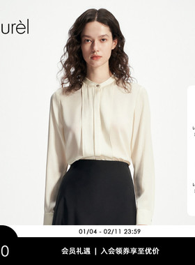 【桑蚕丝】Laurel劳芮淡人简约通勤衬衫女LWD346C70600