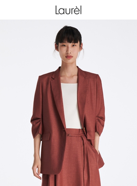 Laurel劳芮春夏抗皱纤维七分袖西装外套LWL342T06800