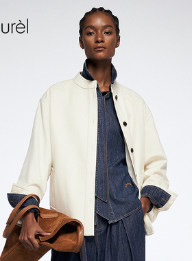 【超细支山羊绒】Laurel劳芮新款衬衫式短款大衣LWL364D04400