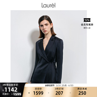 德国Laurel春秋设计感职场经典 外套职业装 女LWD322T02400 黑西装