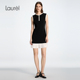 连衣裙LWD371M00400 黑拼白肌理感无袖 粘纤 Laurel劳芮26春新款