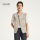 Laurel劳芮新款 小香风紫灰花纱背心LWD353B00700