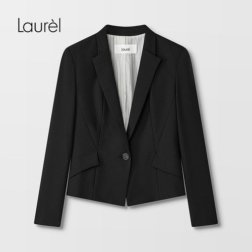 【绵羊毛】Laurel劳芮新款经典收腰短款修身西装LWL343T10400