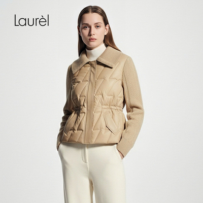 【巴黎时装周同款】Laurel劳芮新款复古翻领羽绒服LWD353L02000