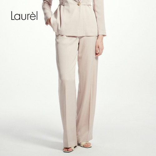 【三醋酯】Laurel劳芮三醋酸淡人高腰休闲裤LWD361K00600