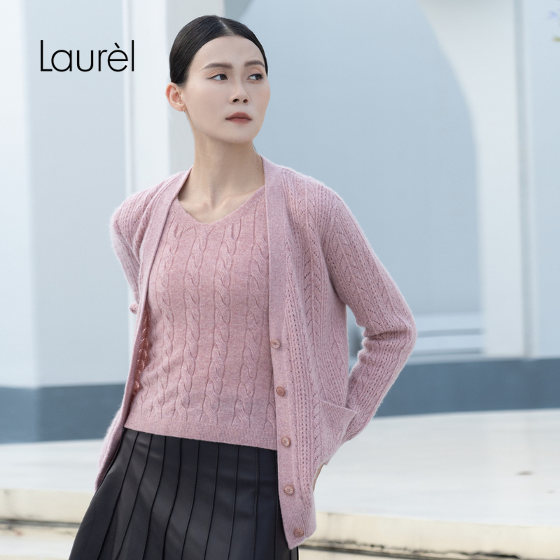 【大乐严选】【山羊绒】 Laurel劳芮新款羊绒针织背心女
