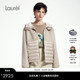 Laurel劳芮新款 皮拼接连帽夹克棉服女LWL361L00300