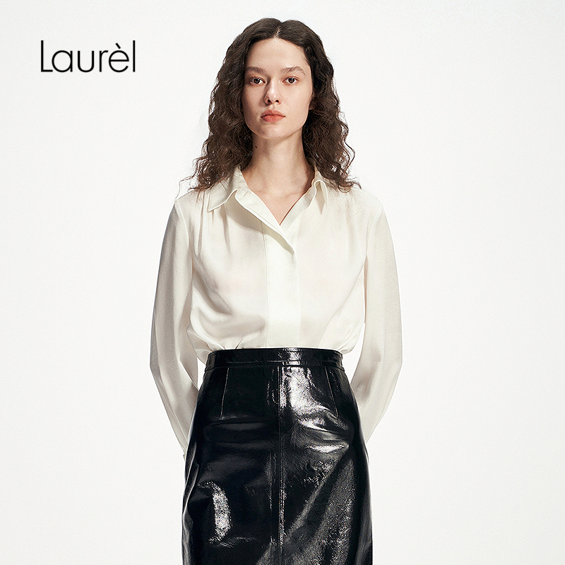【三醋酯】Laurel劳芮25春秋新款三醋酸缎面凉感衬衫LWD346C02000