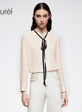 Laurel劳芮新款优雅飘带领衬衫LWD366C20300