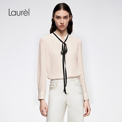 Laurel劳芮新款优雅飘带领衬衫LWD366C20300