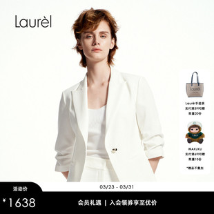 Laurel劳芮新款 女LWD361T00800 通勤三醋酸收腰淡人西装