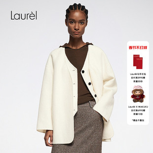【超细支羊毛羊绒】Laurel劳芮新款连帽针织打底LWL364M05200