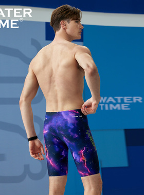 WaterTime泳裤男款专业训练比赛竞速五分速干抗氯游泳专用装备