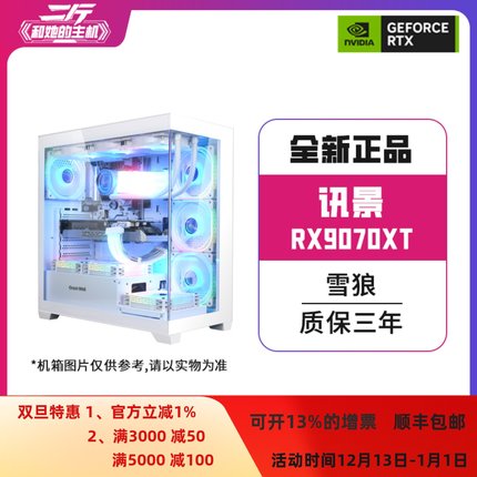 二斤/讯景 RX9070XT 雪狼/电脑主机/台式电脑/组装电脑