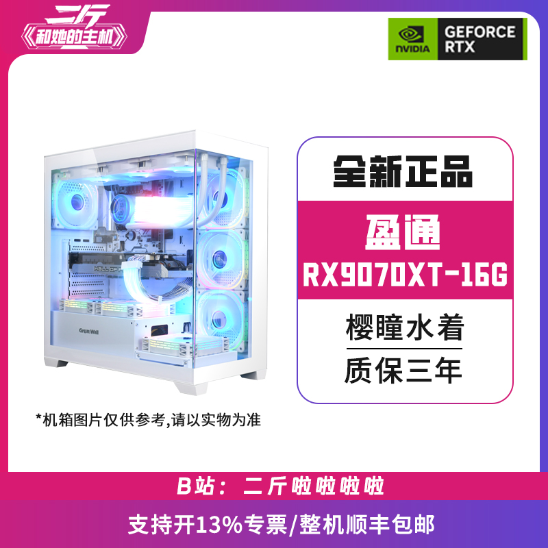 二斤/盈通 RX9070XT-16G 樱瞳水着/电脑主机/台式电